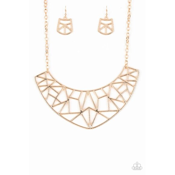 Strike While HAUTE Gold Necklace - Picture 2 of 2